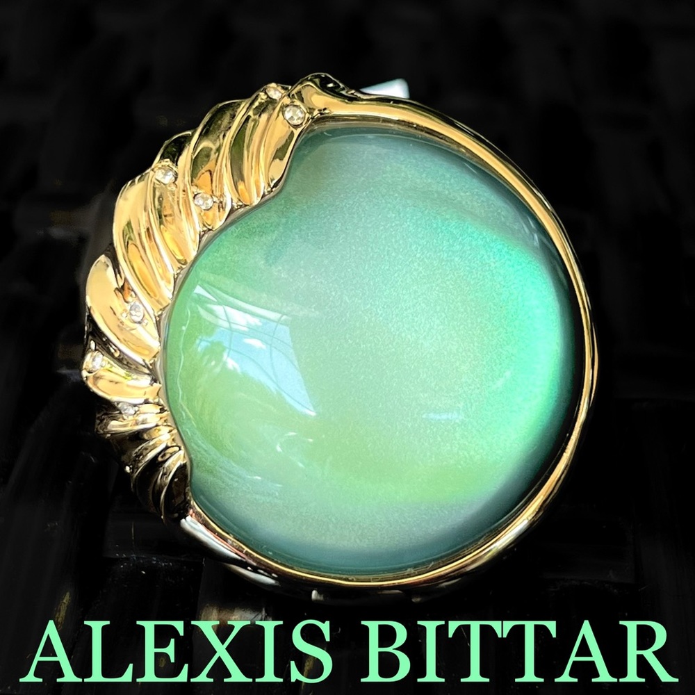 ALEXIS BITTAR  Swarovski crystal cocktail ring size 6